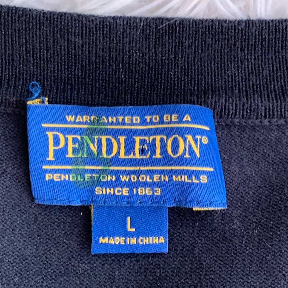 Pendleton Cardigan Button Down Blue Size Large - image 2